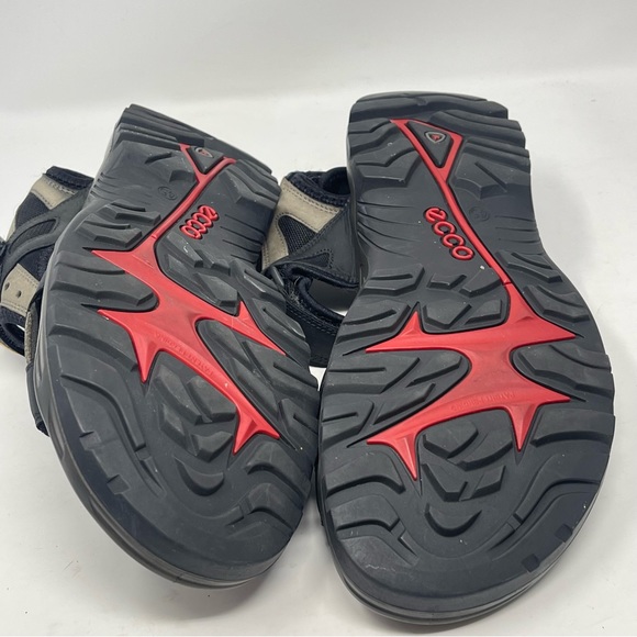 Ecco Yucatan Receptor Sandals Mens 11 - 11.5 EU 45 Black Brown Hiking Sport FLAW - Picture 14 of 15